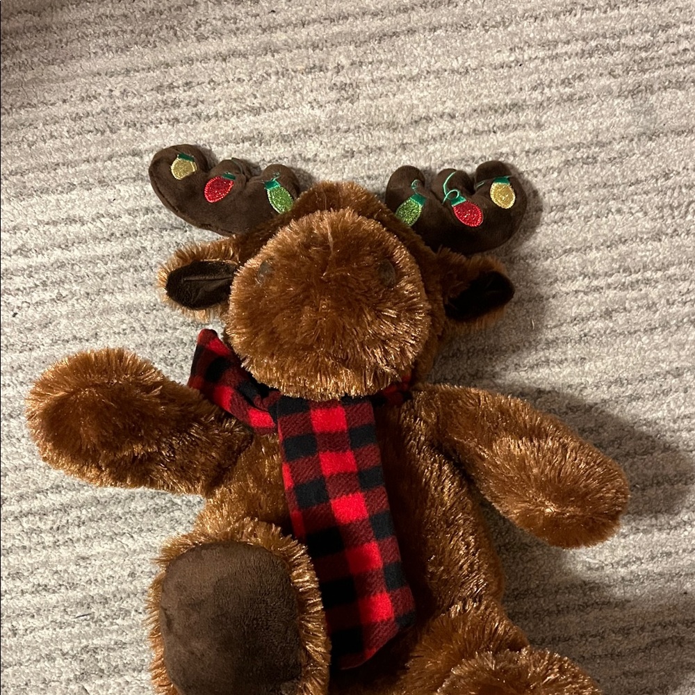 Plush Reindeer Toy with Scarf